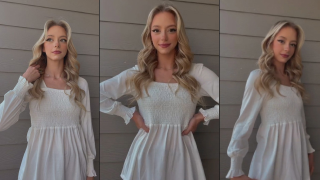 【maison celon】puff sleeve peplum blouse Flounce Sleeve Peplum Blouse Women Long Sleeve Square Neck